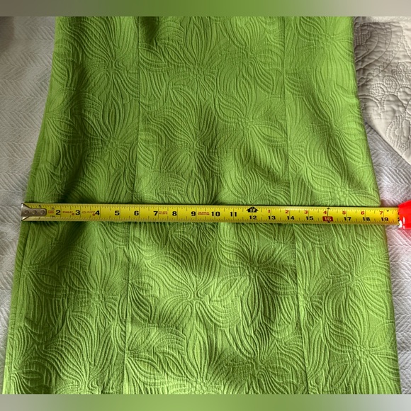 Talbots Chartreuse Embossed Sheath Dress, 4, MSRP $149 - Picture 10 of 11